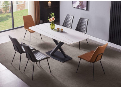 Luxe eetkamertafels Tafel Metaal Eettafel Moderne meubels Nieuw Roestvrij staal