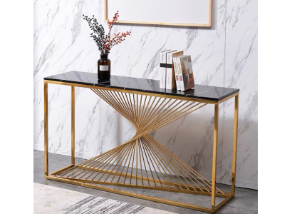 Ontwerper Luxe Console Tafel Console Tafels Hout Metaal Ontwerp Goud