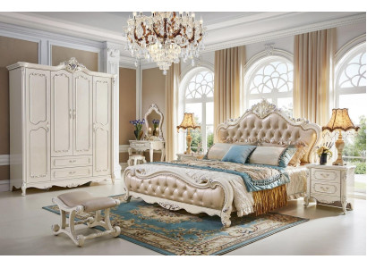 Bed slaapkamerset luxe barok rococo bedden 2x nachtkastje 3-delig ontwerp nieuw