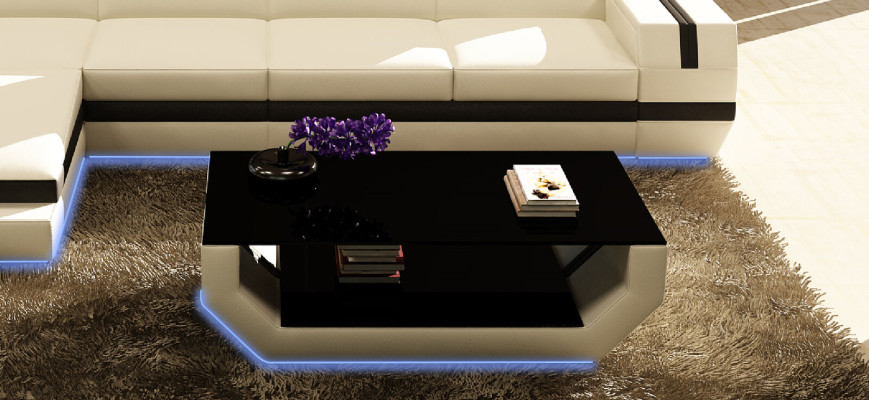 Luxe salontafels gestoffeerd met leer, ontworpen bijzettafel voor de woonkamer.