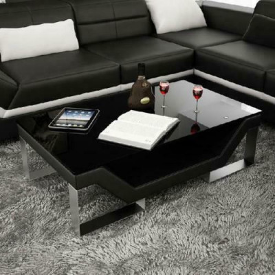 Sofatafel Glas Ontwerp Tafel Woonkamer Leren Bank Bijzettafel Bank Koffie