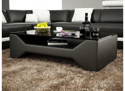 Sofatisch Design Tafel Woonkamer Glas Lederen Bank Bijzettafel Koffiebank