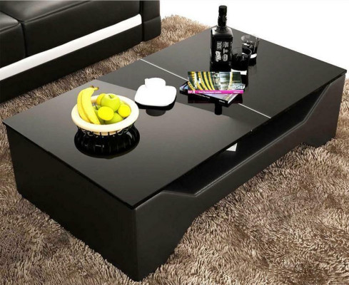 Sofatisch Design Tafel Woonkamer Glas Lederen Bank Bijzettafel Koffiebank