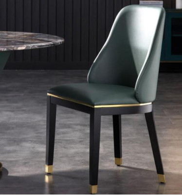 Stoel Stoelen Ontwerp Fauteuil Hout Bekleding Klassieke Echt hout Eetkamer Meubels
