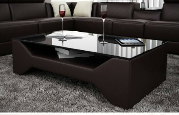 Klassieke luxe designer salontafel decor bank woonkamertafel leer