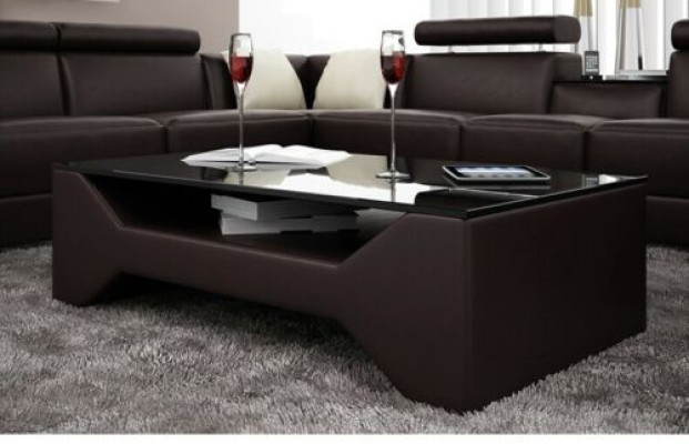 Klassieke luxe designer salontafel decor bank woonkamertafel leer