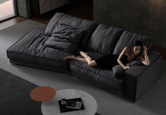 Ontwerp L Vorm Moderne Luxe Banken Nieuw Hoekbank Bank Banken Textiel Bed Functie