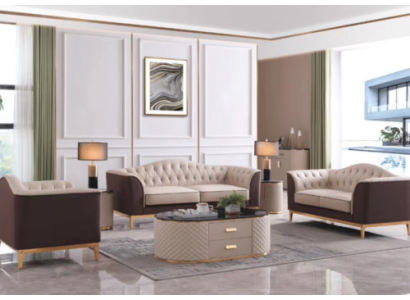 Compleet set bankstel 3+2+1 zitsbank ontwerp bank woonlandschap