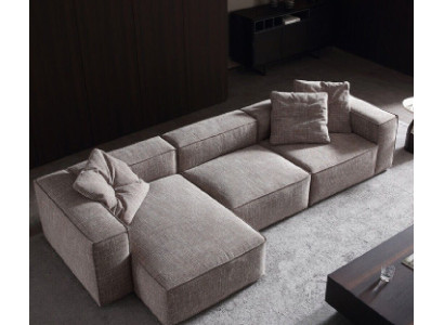 Ontwerp Bekleding Stof Modern Elegant Ontwerp Stoffen Hoekbank L-Vorm