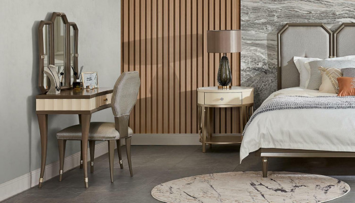 Bed 2x Nightstand 3-piece Bedroom Set Modern Bedroom Solid Wood  Bed 2x Nachtkastje 3-delige Slaapkamer Set Moderne Slaapkamer Massief Hout
