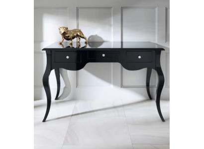 Zwarte bureau kantoorstijl tafel bureau's barok rococo houten tafels.