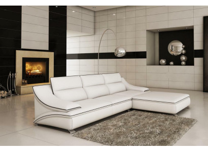 Ontwerp gestoffeerde hoekbank bank leer bankstel woonlandschap XXL.