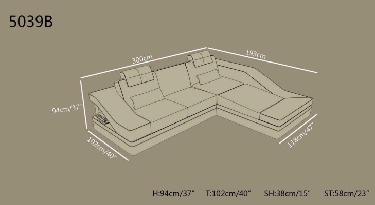 Ontwerp Hoekbank Hoekbank XXL Grote Leren Bankstel