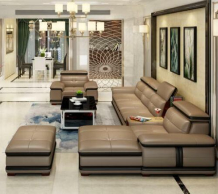 Ontspan zitmeubel woonlandschap luxe hoekbank hoekbank L-vorm gestoffeerd modern