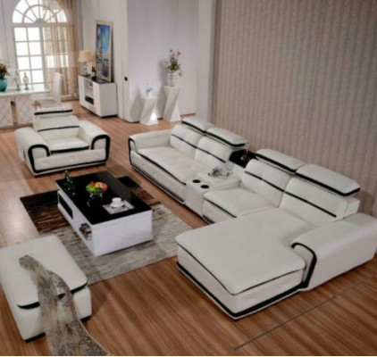 Luxe hoekbank hoekbank L-vorm gestoffeerde relaxmoderne zitmeubel woonlandschap.