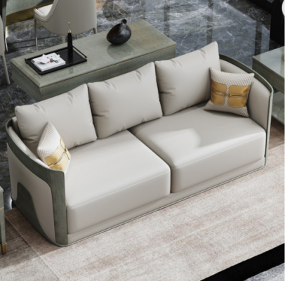 Bank Driezitter Bank Klassiek Nieuw Bekleding Deco 3-Zits Leren Bankstellen