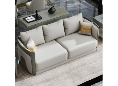 Bank Driezitter Bank Klassiek Nieuw Bekleding Deco 3-Zits Leren Bankstellen