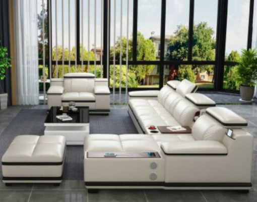 Meubel woonlandschap luxe hoekbank hoekbank gestoffeerde banken bank ontspannen L-vorm