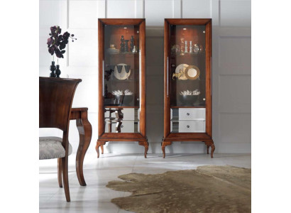 Vitrine kasten Vitrines Hout Luxe Woonkamer Meubels Kast Bruin Barok Nieuw