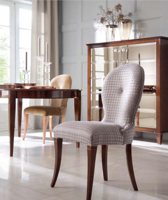 Luxe eetkamerstoel stoel fauteuil zitter eetkamerstoelen hout modern grijs