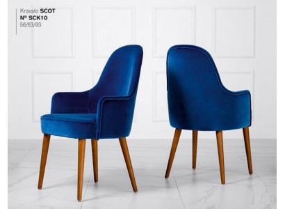 Eetkamerstoel Stoel Fauteuil Zitter 1 Zitmeubelstoel Stof Blauw Eetkamer Hout