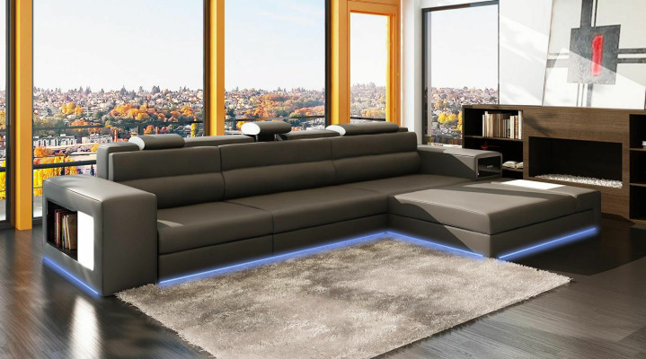 Ontwerp XXL Grote Hoekbank Bekleding Hoekbank L Vorm Lederen Bankstellen Set