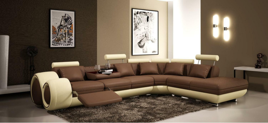 Multifunctionele leren bank zitkussen decor woonkamer leren bankstel sofa