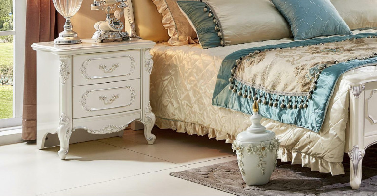 Luxe bedden Hotel Koninklijk Chesterfield bed Tweepersoonsbed Barok massief hout