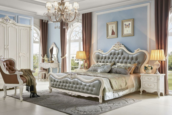 Gestoffeerd bed Bedden Bed Hotel Gestoffeerd Ontwerp Tweepersoons Designer Massief hout