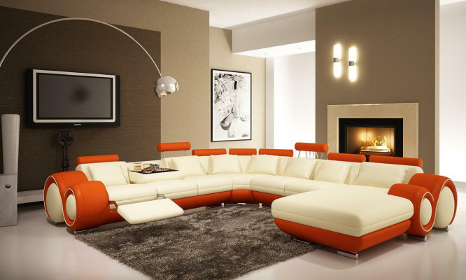 Multifunctionele leren bank zitkussen woonkamer decoratie leren bankstel sofa