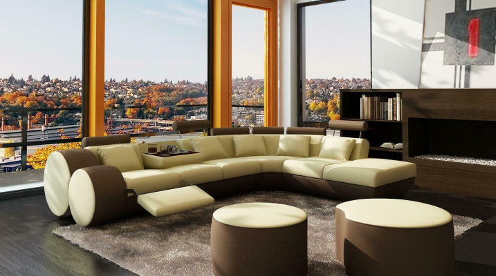 XXL Multifunctioneel leren bankstel Bank Grote bank Bekleding Hoekbank Modern  XXL Multifunctioneel leren bankstel Bank Grote bank Bekleding Hoekbank Modern