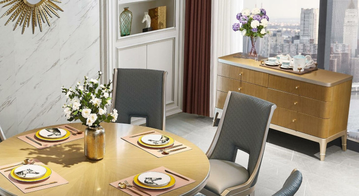 Eetkamer 6x Stoel Set Stoelen Bekleding Rugleuning Ontwerp Massief Hout Groep Nieuw