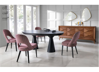 Eetkamerset Luxe eetkamer Eethoek Eettafel Set Stoel Dressoir Hout 6-delig.