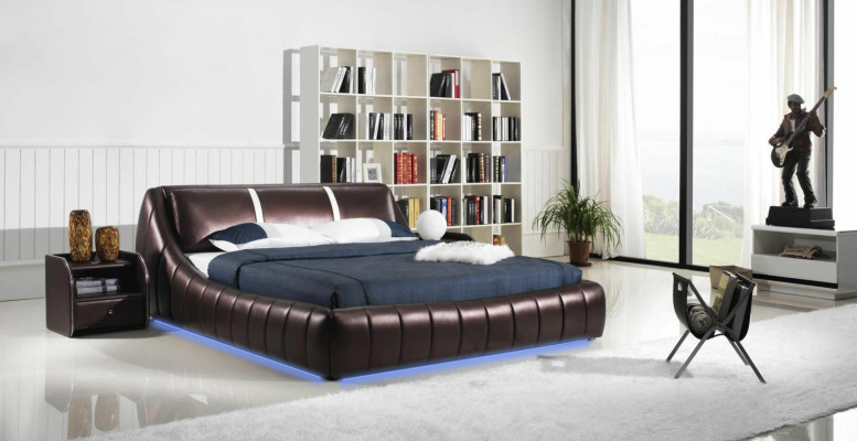 Moderne hotel design bed XXL bedden luxe stijl dubbel leer 140 160 180x200cm.