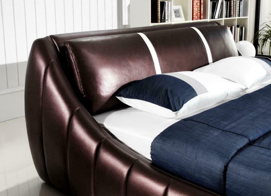 Moderne hotel design bed XXL bedden luxe stijl dubbel leer 140 160 180x200cm.