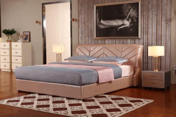 Modern luxe design bed XXL bedden stijl hotel dubbel leder 140 160