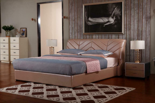 Modern luxe design bed XXL bedden stijl hotel dubbel leder 140 160