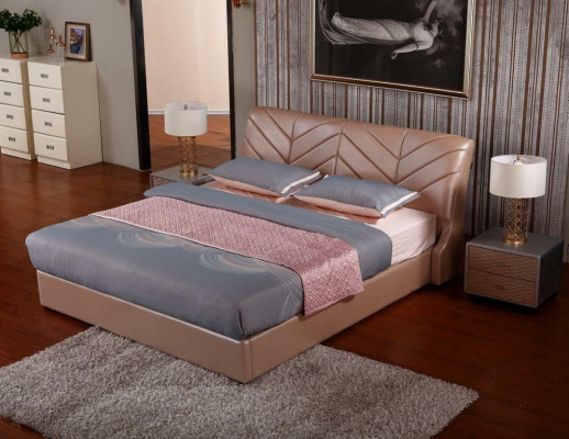 Modern luxe design bed XXL bedden stijl hotel dubbel leder 140 160