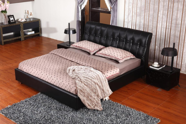 Ontwerper slaapkamer tweepersoonsbed bedden leren hotel luxe bekleding