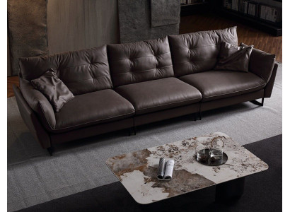 Bank 4-zitsbanken Luxe kunstleren grote bekleding van 260 cm Designer meubels