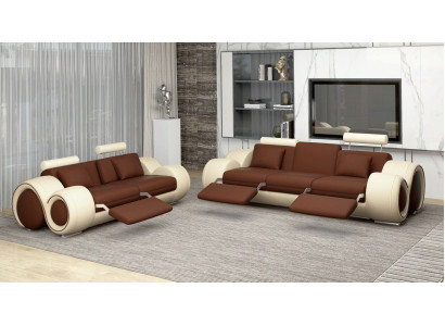 Sofaset Design Bankstel 3+2 Set Gestoffeerde Bank Lederen Woonkamersets