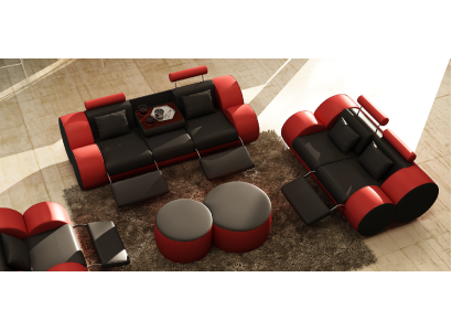Sofa set Design Bankstel 3+2 Set Bekleding Leer Bank Woonkamersets