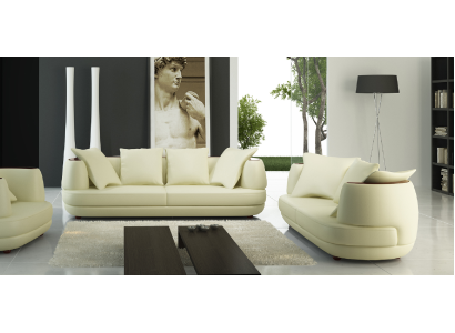 Bankstel Design Bank 3+2 Set Beklede Leren Bank Woonkamer Garnituren