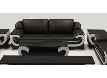 Leren bank Bank Woonlandschap 3-zits Ontwerp Modern Bank Banken