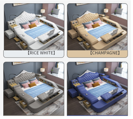 Multifunctioneel bed Bedden Decoratie Huwelijksbed Tweepersoonsbed Gestoffeerd bed Slaapkamer