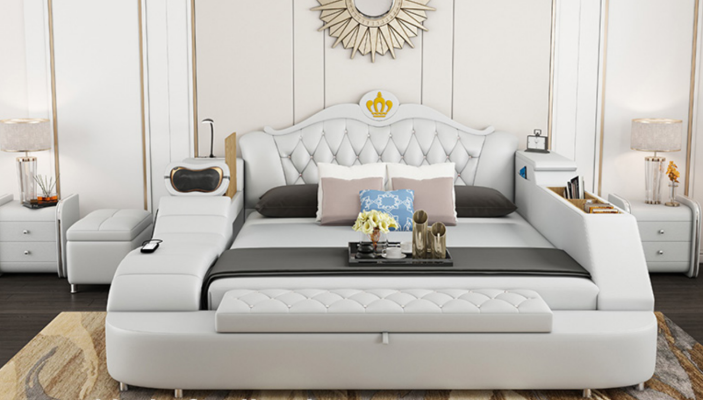 Luxe leren bedden 180x200 multifunctionele slaapkamer ligbedden nieuw