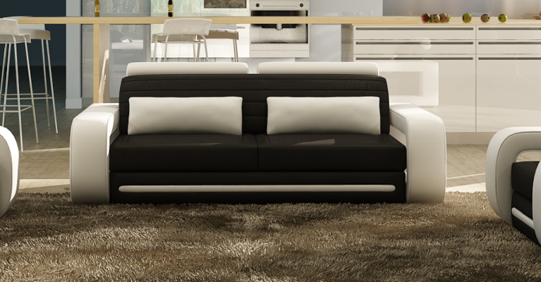 Lederen bank Bank Sofa's Banken 3-zits Design Modern Sofa 3-zits Davos