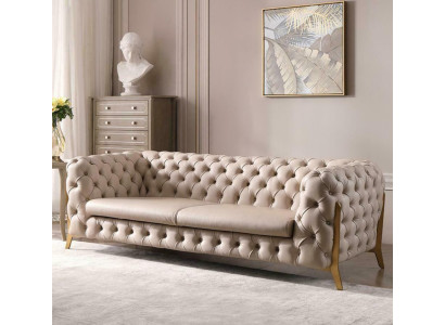 Kunstlederen 3-zitsbank woonlandschap Relax-zitontwerp Bank Loungebanken