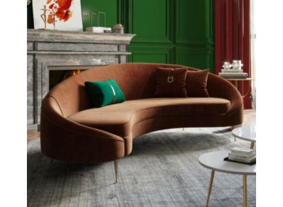 Hoekbank 3-zits gestoffeerd fluweel Modern Relax zit Luxe Meubels Woonlandschap Hoek