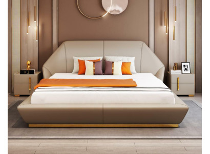 Ontwerper Italiaanse meubels Bed Dubbele Slaapkamer 180x200cm Leer